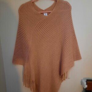 Tan Fringe Poncho